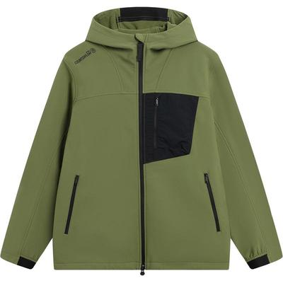 李宁户外CF溯防泼水软壳外套男