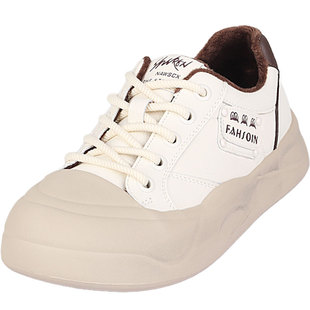 加大码女鞋41一43爆款棉鞋2025冬新款板鞋脚宽胖肥平底加绒小白鞋