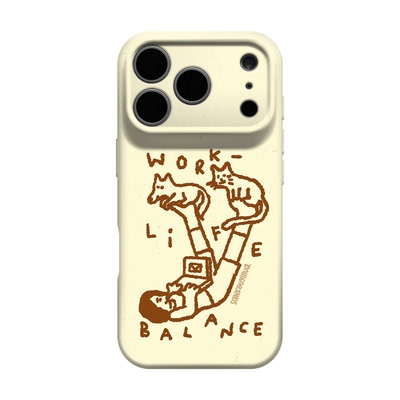 保持平衡 适用iPhone18promax苹果17pmx手机壳16plus趣味卡通风15pro韩系ins小众14pm不会撞壳可爱华为pura70