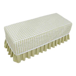 长凳套简约格子凳子罩家用长方形换鞋凳套椅子套凳子套化妆凳套