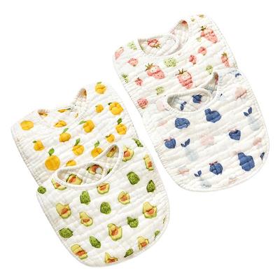 婴儿纱布U型围嘴加大加宽围脖