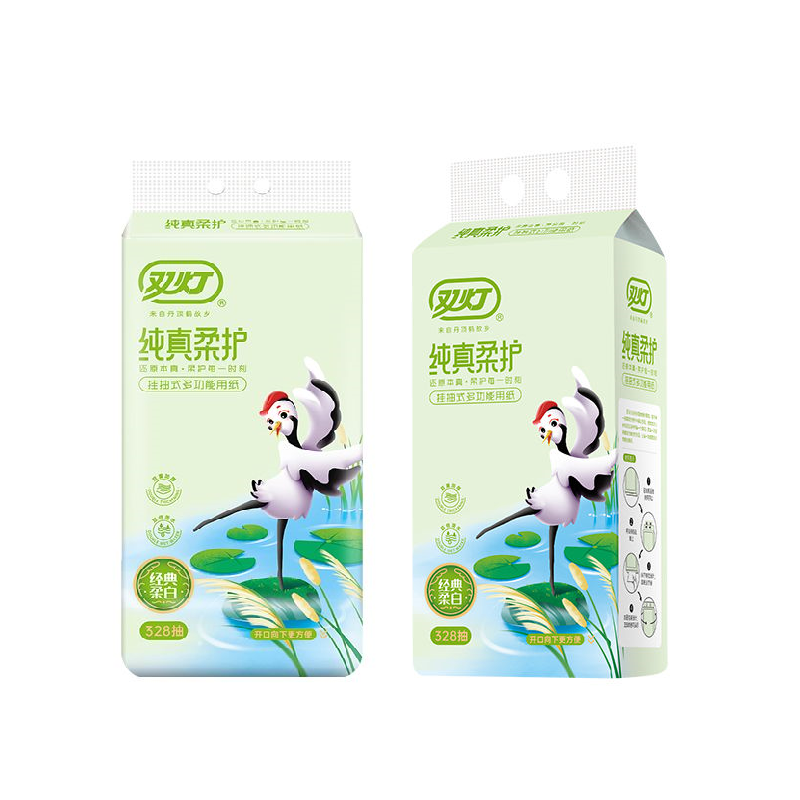 双灯328抽悬挂式草纸压花卫生纸