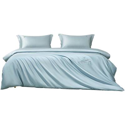 百丽丝家纺100S双股长绒棉被套贡缎全棉被套玻尿酸因子纯棉被套