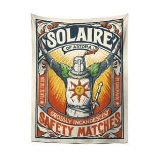 直播背景图挂布网红 黑暗之魂3赞美太阳艾尔登法环海报挂布无痕钉