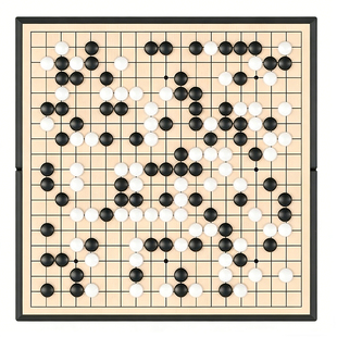 磁性五子棋围棋子儿童初学套装小学生带磁性19路标准大号折叠棋盘