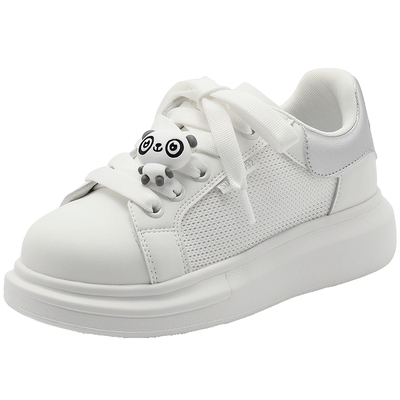 百丽童鞋厚底网面小白鞋