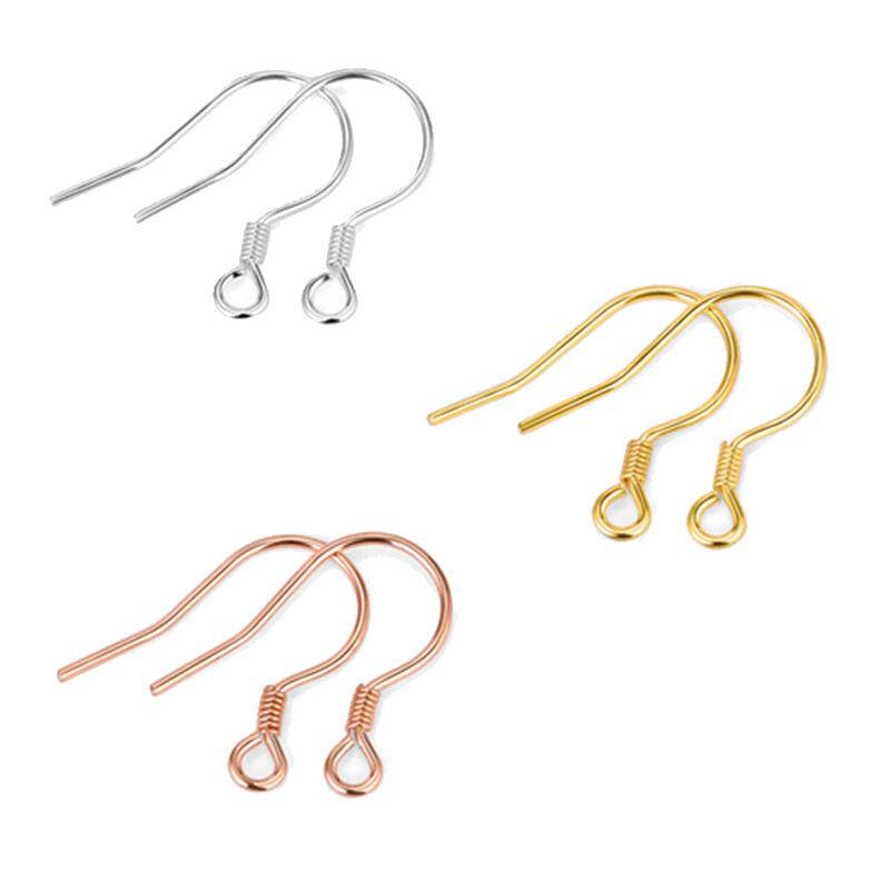 S999足银耳钩 DIY手工银耳勾 纯银饰品首饰 银勾耳钉饰品银钩配件