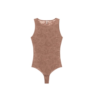 Intimissimi意舒漫花卉刺绣性感复古修身显瘦无袖连体衣BOD2583