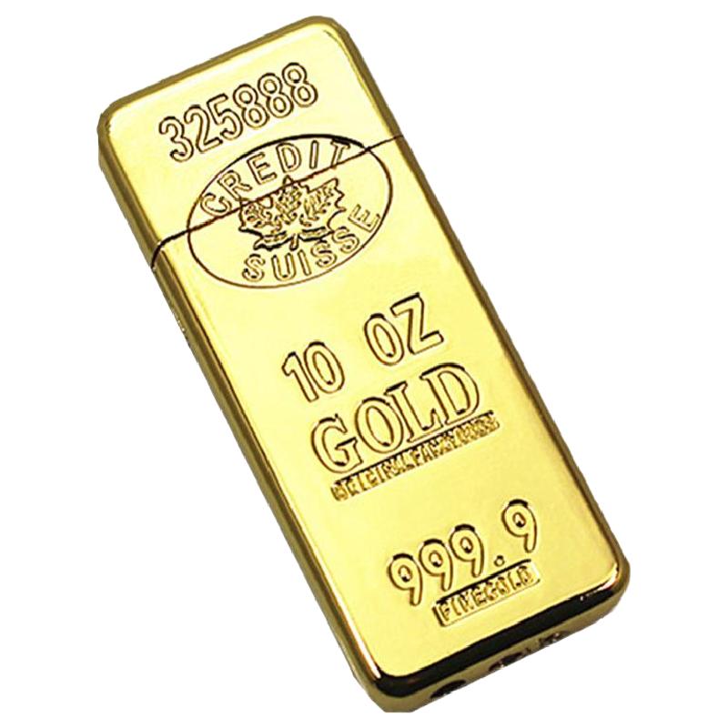 金条/金砖/金块打火机/个性创意超薄金属砂轮充气明火/可定做LOGO