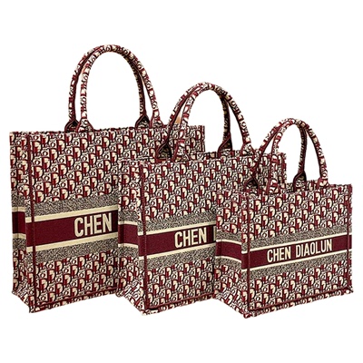 时尚大容量手提包高级感刺绣托特包女式2025新款手提大包女电脑包