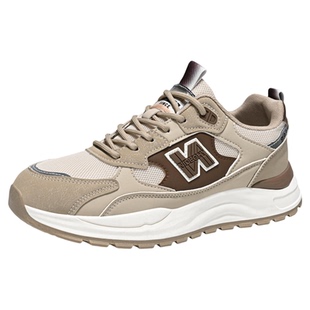 男鞋2026新款春季网面休闲跑步运动鞋青少年工作厚底百搭老爹潮鞋