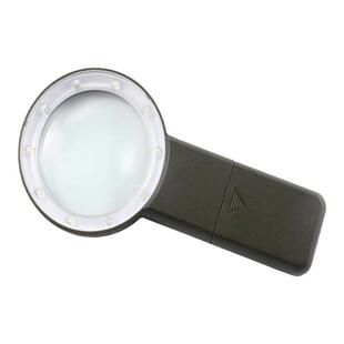 老人专用带灯高倍放大镜6倍玉石鉴定古玩字画签定带灯验钞放大镜