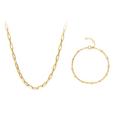 FENS珠宝18K金项链AB多戴链