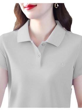 乔丹短袖t恤女修身翻领妈妈