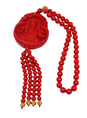 朱砂胶泥观音佛像祈福摆件