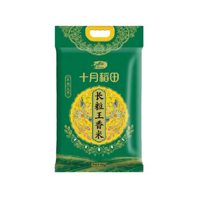 十月稻田东北大米长粒王香米大米