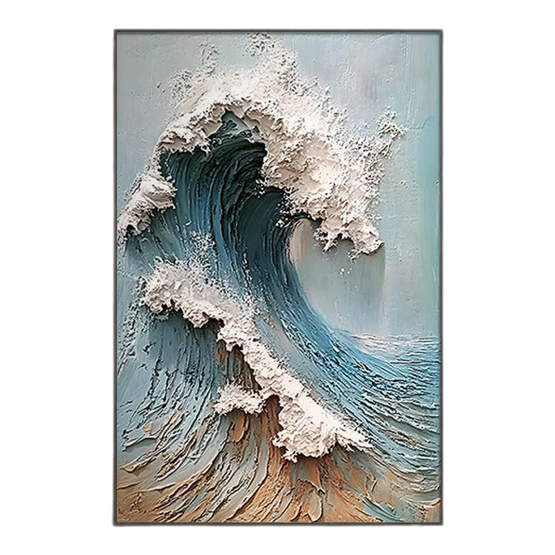 风生水起玄关挂画抽象高级感客厅