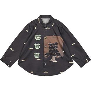 新款江南布衣童装长袖衬衫绒感宽松25秋男童jnbybyjnby1P8210960