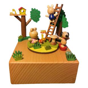 木质音乐盒玩具二哈巡逻节日儿童礼物生日礼物童趣八音盒千与千寻