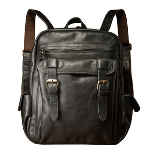 手工牛皮双肩包男背包女士真皮休闲旅行包电脑包简约潮流男包女包
