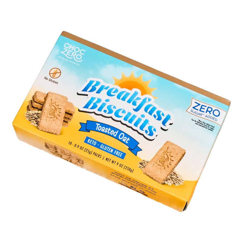 ChocZero 早餐饼干烤燕麦脆身口感250gx10小包独立包装休闲小吃休