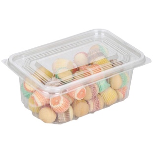 一次性透明塑料底盖分离设计中式糕点饼干曲奇包装散装糕点打包盒