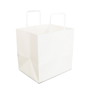 白牛皮纸袋外卖打包袋奶茶店购物袋企业机制袋定制手提袋印刷LOGO