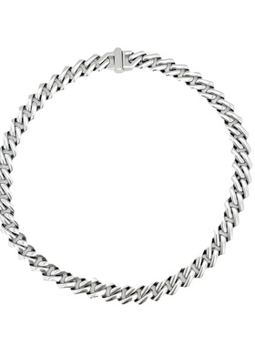 钛钢菱形古巴链男女光身实惠