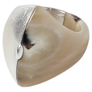 OLIO E ACETO X OUDE WAAG 26春夏利落前卫气质个性牛角拼接戒指