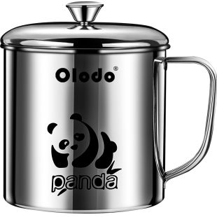 食品级316不锈钢水杯茶水分离泡茶杯带盖家用防摔口杯老式茶缸子