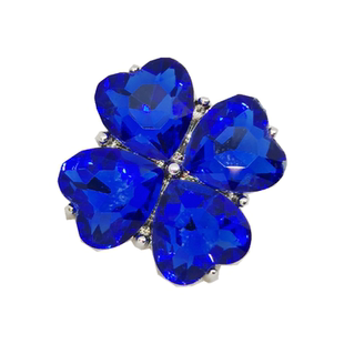 彩色玻璃水晶桃心钻扣可爱文艺汉服四叶草毛衣外套手缝大扣子包邮