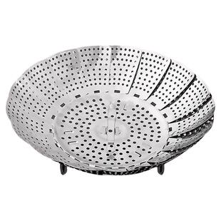 不锈钢折叠蒸架蒸笼盘家用多功能隔水蒸格蒸盘可伸缩莲花蒸菜神器