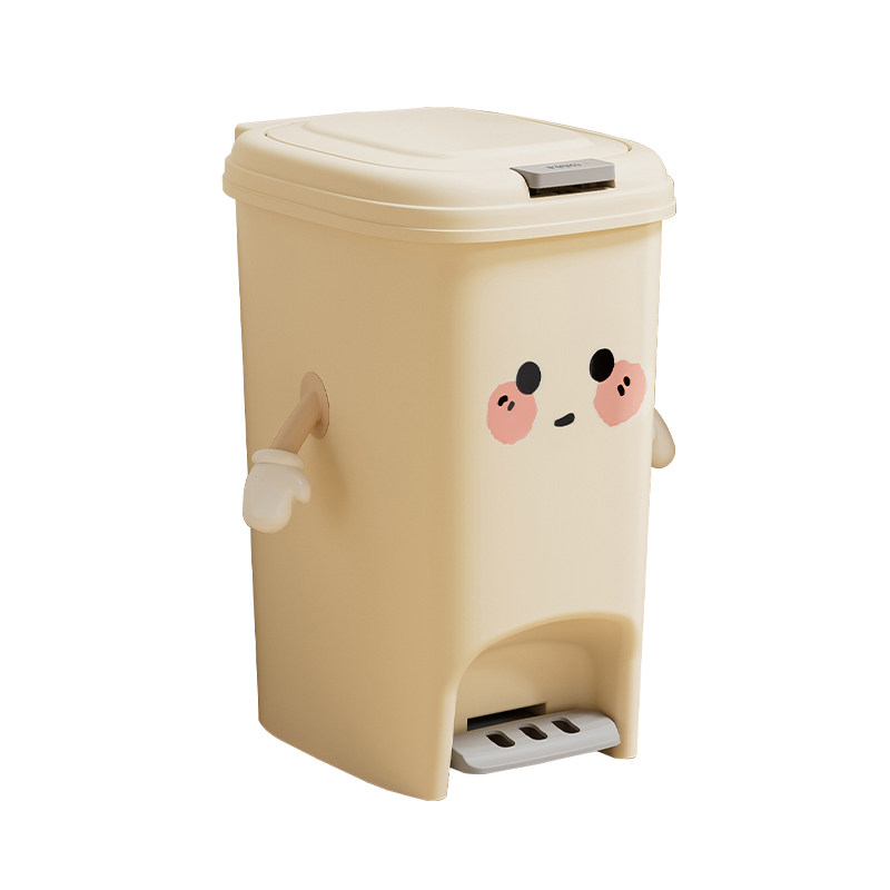 高颜值DIY脚踏+按压双开垃圾桶