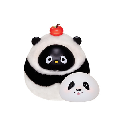 熊猫工厂OUYOO系列羊毛绒熊猫不倒翁明盲盒公仔潮玩手办摆件礼物