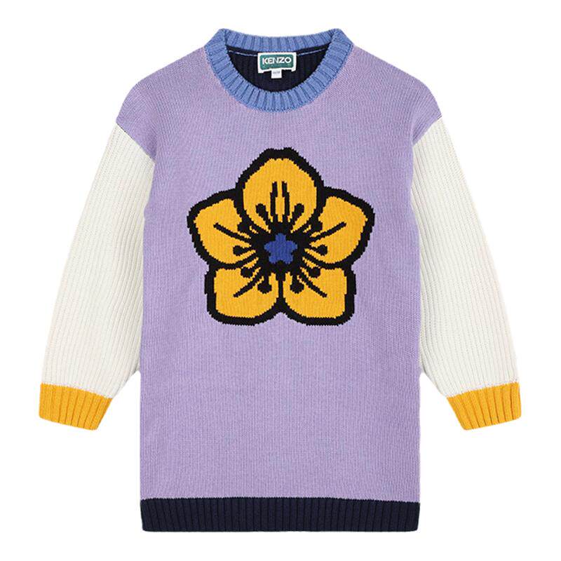 【季末特惠】 KENZO KIDS童装女童针织毛衣连衣裙K60680