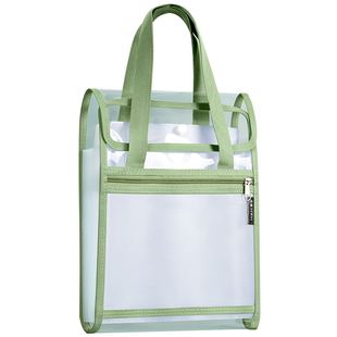 华杰透明试卷收纳风琴包竖式手提文件夹13层大容量风琴袋学生科目分类袋多格插页文件袋资料收纳整理收纳包