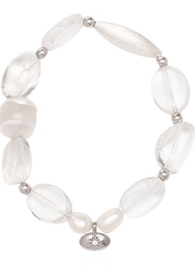 Dare买手店 垚光 凝露之光手串白水晶925银串珠复古饰品首饰小众