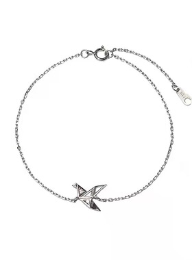 千纸鹤浪漫轻奢纯银银手链礼盒