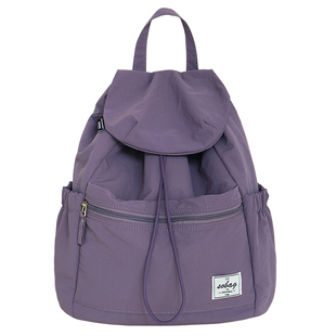 sobag日系简约防泼水尼龙布双肩包女休闲翻盖背包大容量学生书包