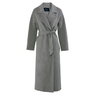 Orchel/欧榭丽轻奢双面呢羊毛羊绒显白纯色大衣女士长款经典版型