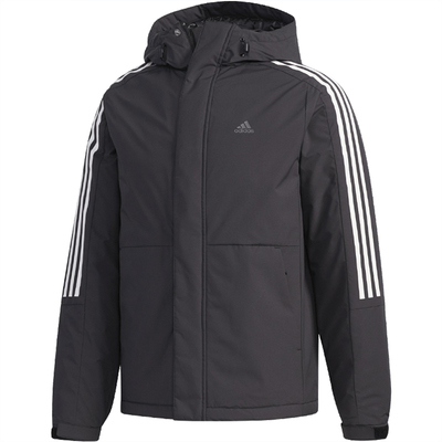 Adidas/阿迪达斯正品男子冬季户外运动防风保暖连帽羽绒服 EH3995