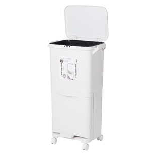日本厨房垃圾桶家用2025新款专用免弯腰客厅高款可移动高档卫生桶