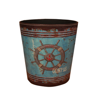 美式创意复古垃圾桶家用客厅卧室高颜值收纳桶办公室垃圾篓纸篓