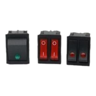 船型开关防水带灯KCD4六脚2三档30a电热锅大功率电源翘板船形开关