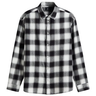 HM2026春季新款男装休闲版法兰绒衬衫1289476