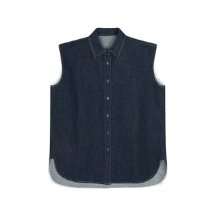 【季末折扣】JNBY/江南布衣25夏衬衫无袖衬衫领宽松5P6214200