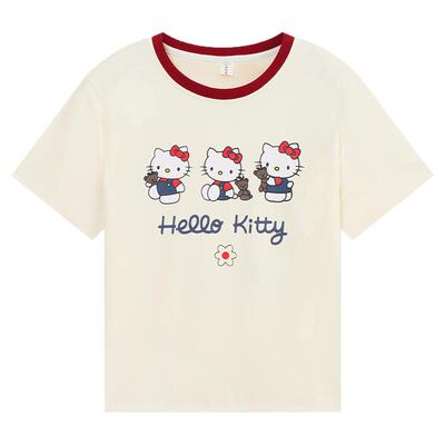 YUZI鱼子KT猫印花短款T恤俏皮