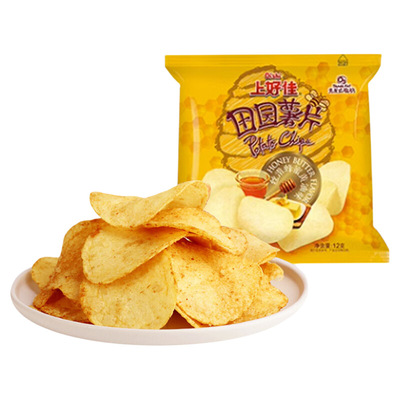 上好佳田园薯片12g小包装蜂蜜黄油味办公室休闲解馋小零食品