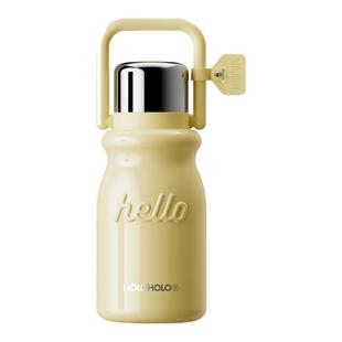 holoholo大容量保温杯女款高颜值便携吸管水壶学生宿舍不锈钢杯子