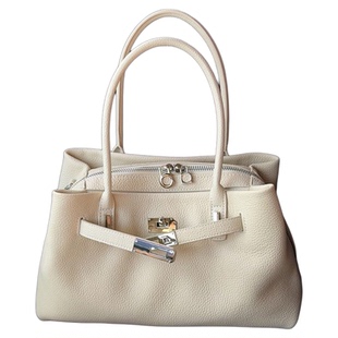 小众真皮白色托特包包女大容量手提包2026新款百搭单肩斜挎枕头包